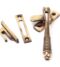 Polished Bronze Reeded Fastener - Locking