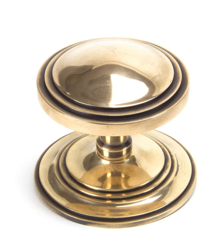 Polished Bronze Art Deco Centre Door Knob