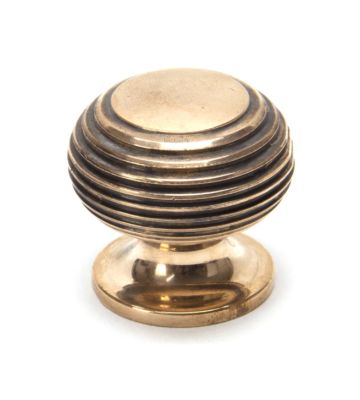 From The Anvil Polished Bronze Beehive Cabinet Knob – Small