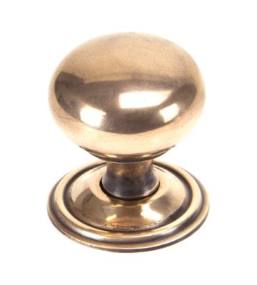 From The Anvil Polished Bronze Mushroom Cabinet Knob – Large