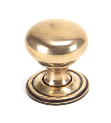 From The Anvil Polished Bronze Mushroom Cabinet Knob – Small