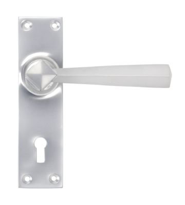 From The Anvil Satin Chrome Straight Lever Lock Set