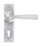 Satin Chrome Straight Lever Lock Set
