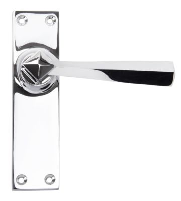 From The Anvil Polished Chrome Straight Lever Latch Set