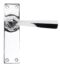 Polished Chrome Straight Lever Latch Set