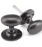 Aged Bronze Oval Mortice/Rim Knob Set