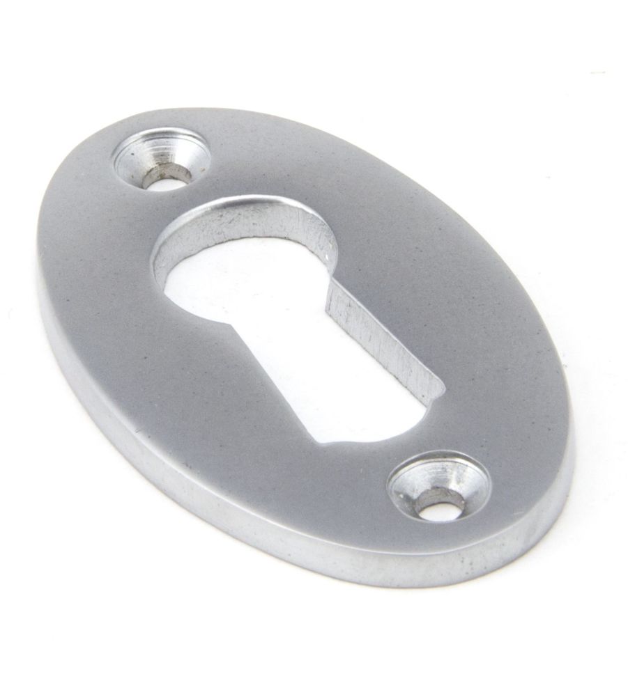 Satin Chrome Oval Escutcheon