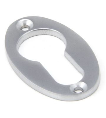 From The Anvil Satin Chrome Oval Euro Escutcheon