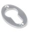 Satin Chrome Oval Euro Escutcheon