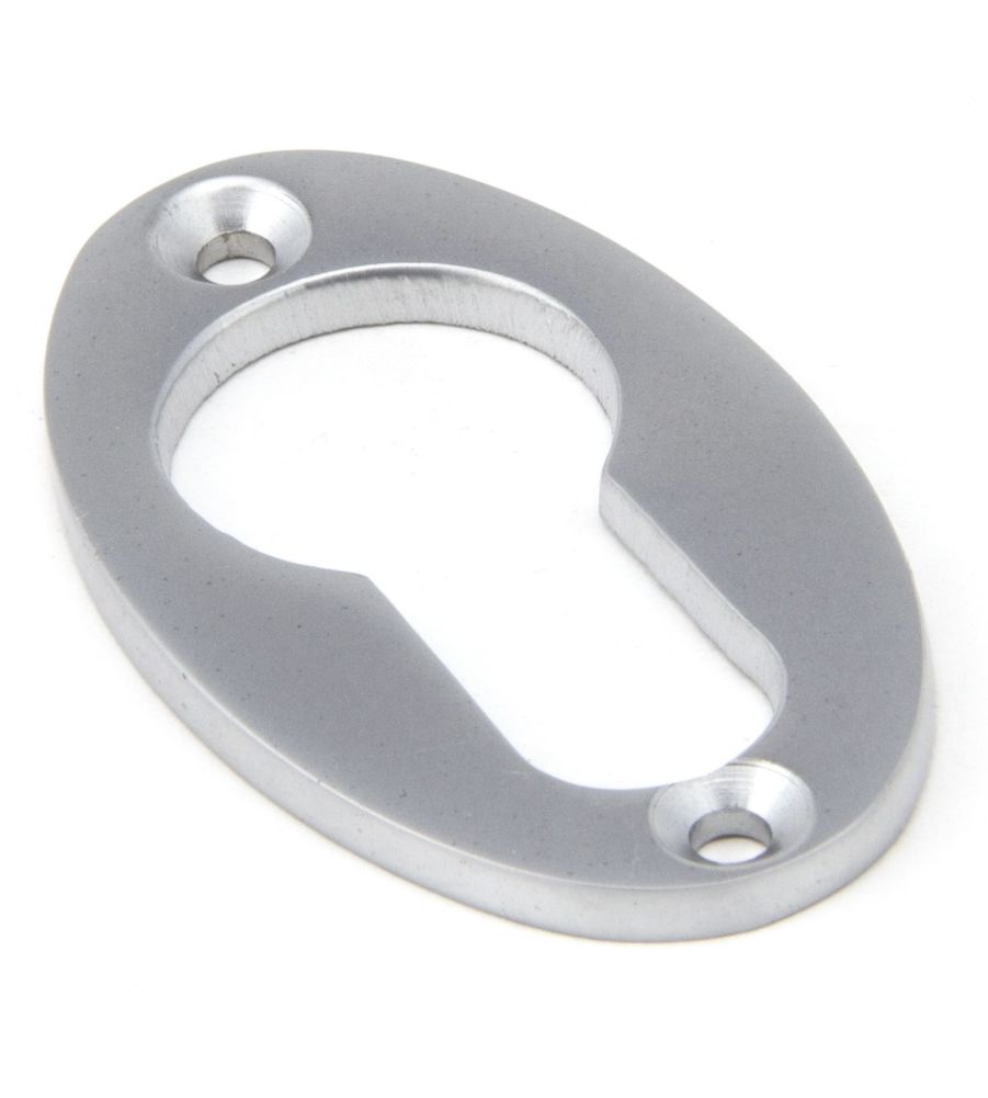 Satin Chrome Oval Euro Escutcheon