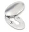Satin Chrome Oval Escutcheon & Cover