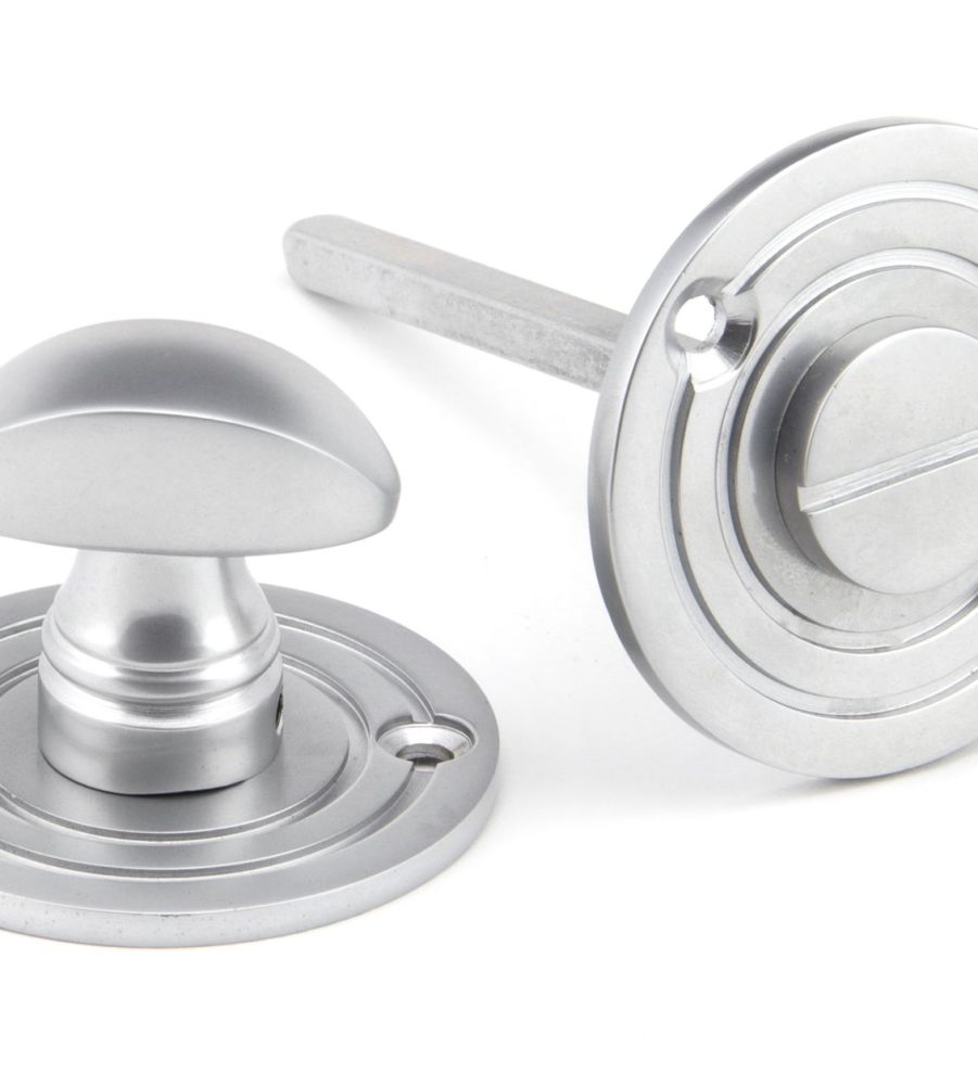 Satin Chrome Round Bathroom Thumbturn