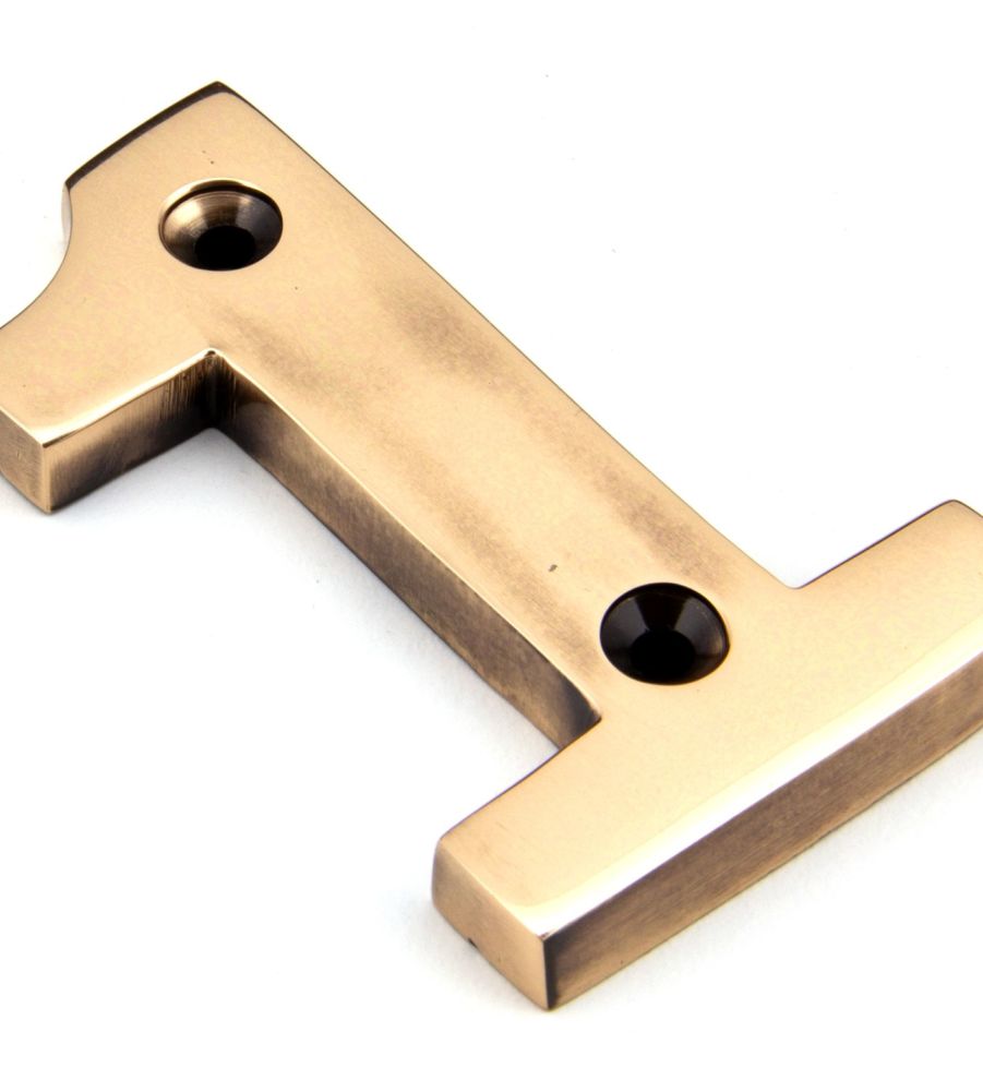 Polished Bronze Numeral 1