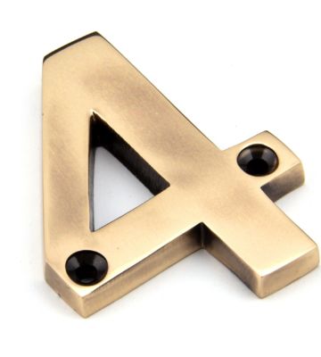 From The Anvil Polished Bronze Numeral 4