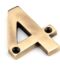 Polished Bronze Numeral 4