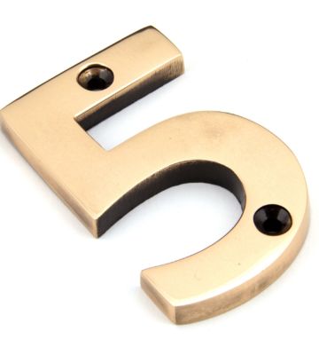 From The Anvil Polished Bronze Numeral 5