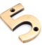 Polished Bronze Numeral 5