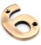 Polished Bronze Numeral 6