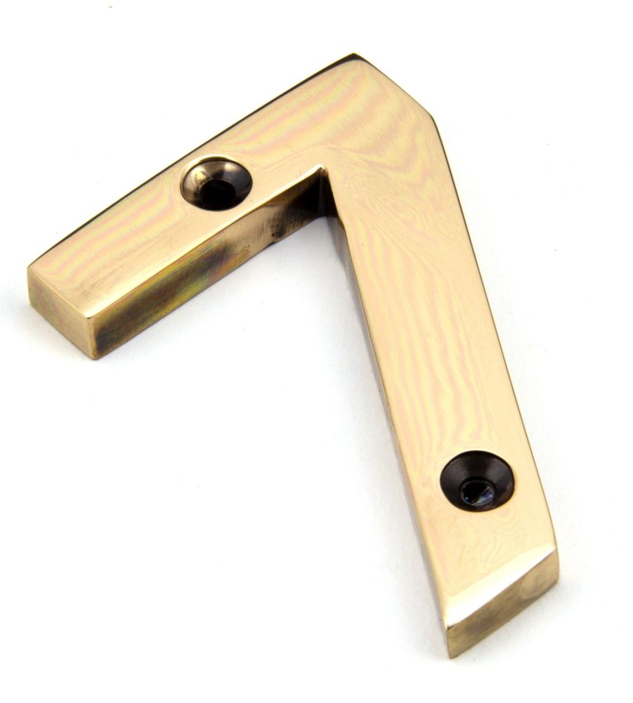 Polished Bronze Numeral 7