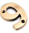 Polished Bronze Numeral 9