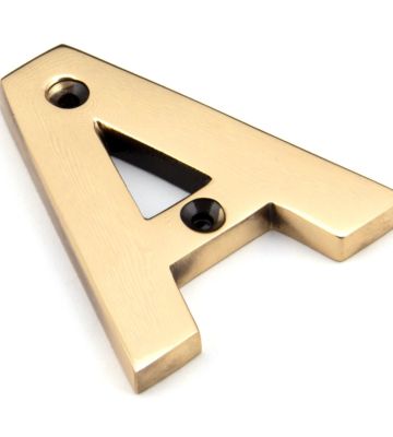 From The Anvil Polished Bronze Letter A