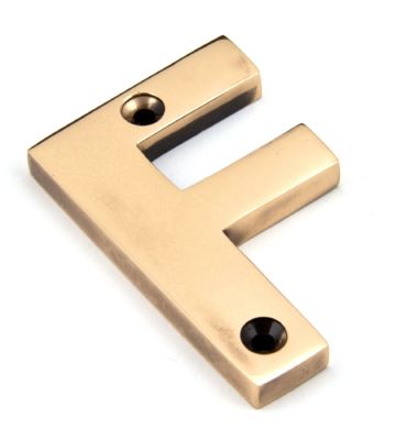From The Anvil Polished Bronze Letter F