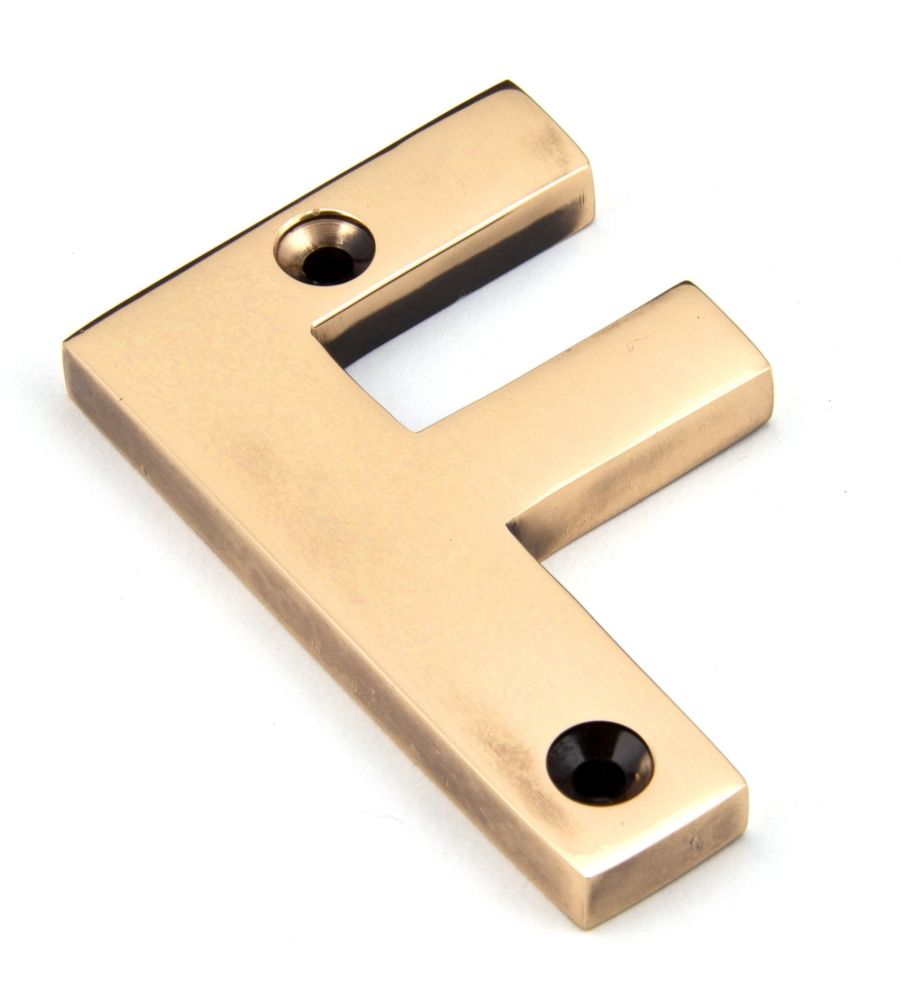 Polished Bronze Letter F