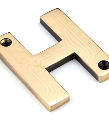 From The Anvil Polished Bronze Letter H