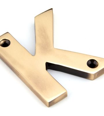 From The Anvil Polished Bronze Letter K