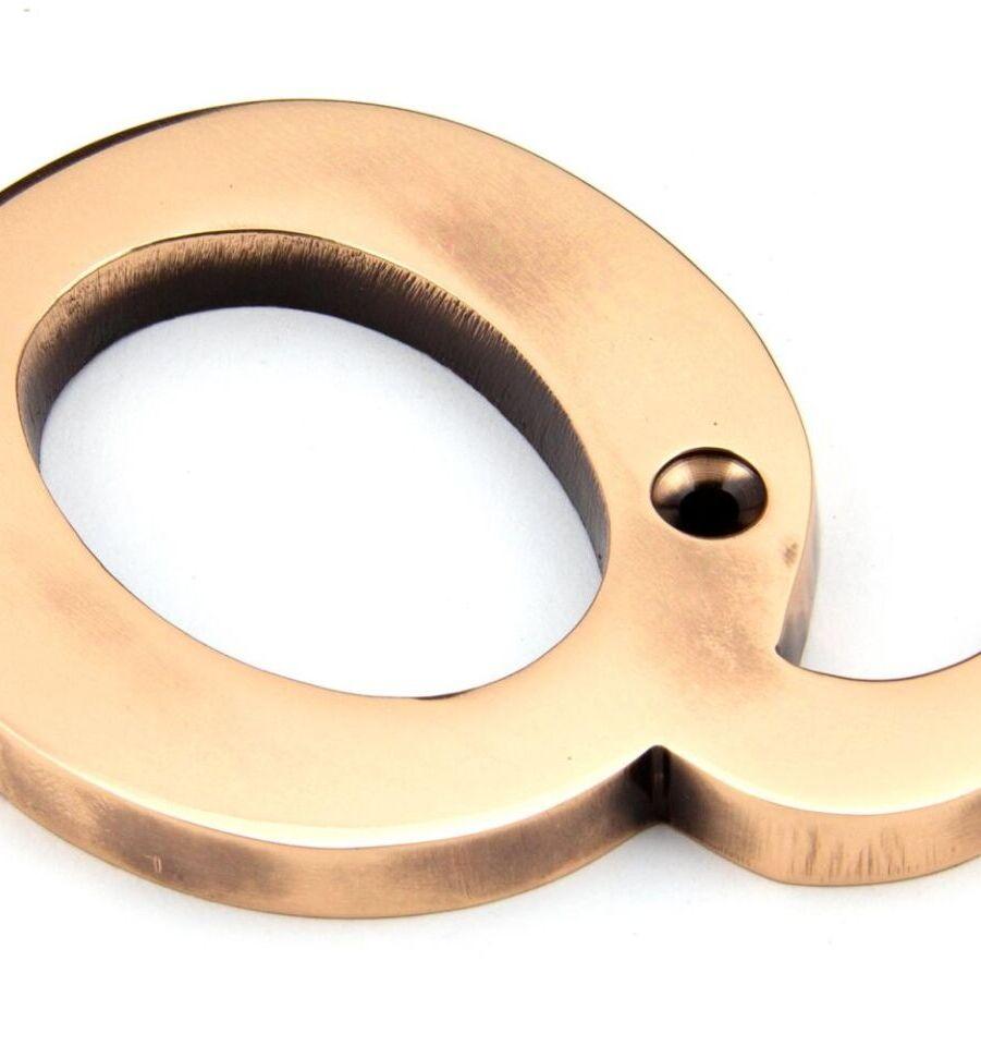 Polished Bronze Letter Q
