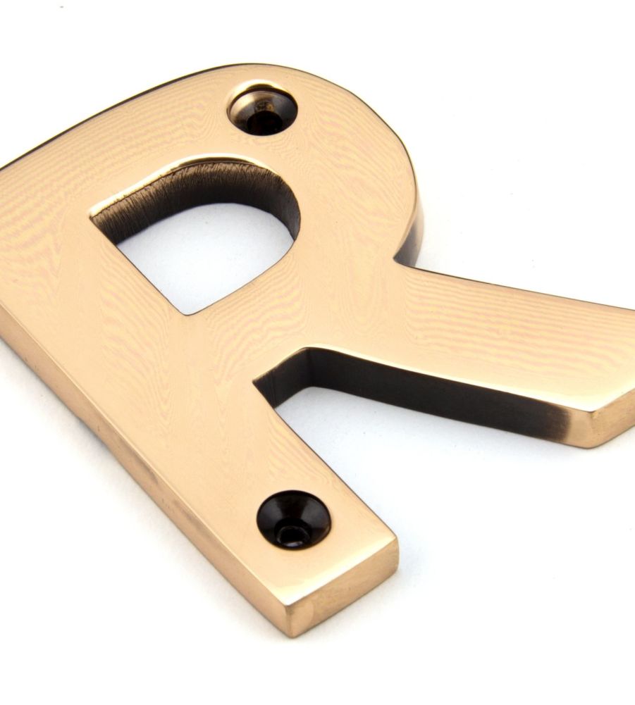 Polished Bronze Letter R