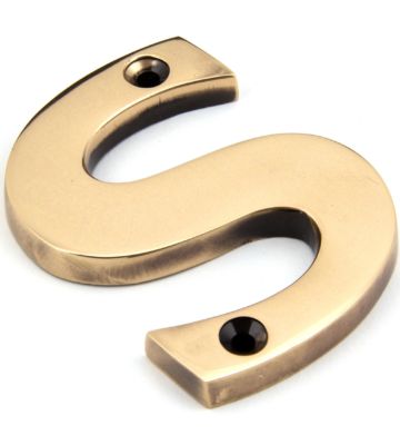 Polished Bronze Letter S