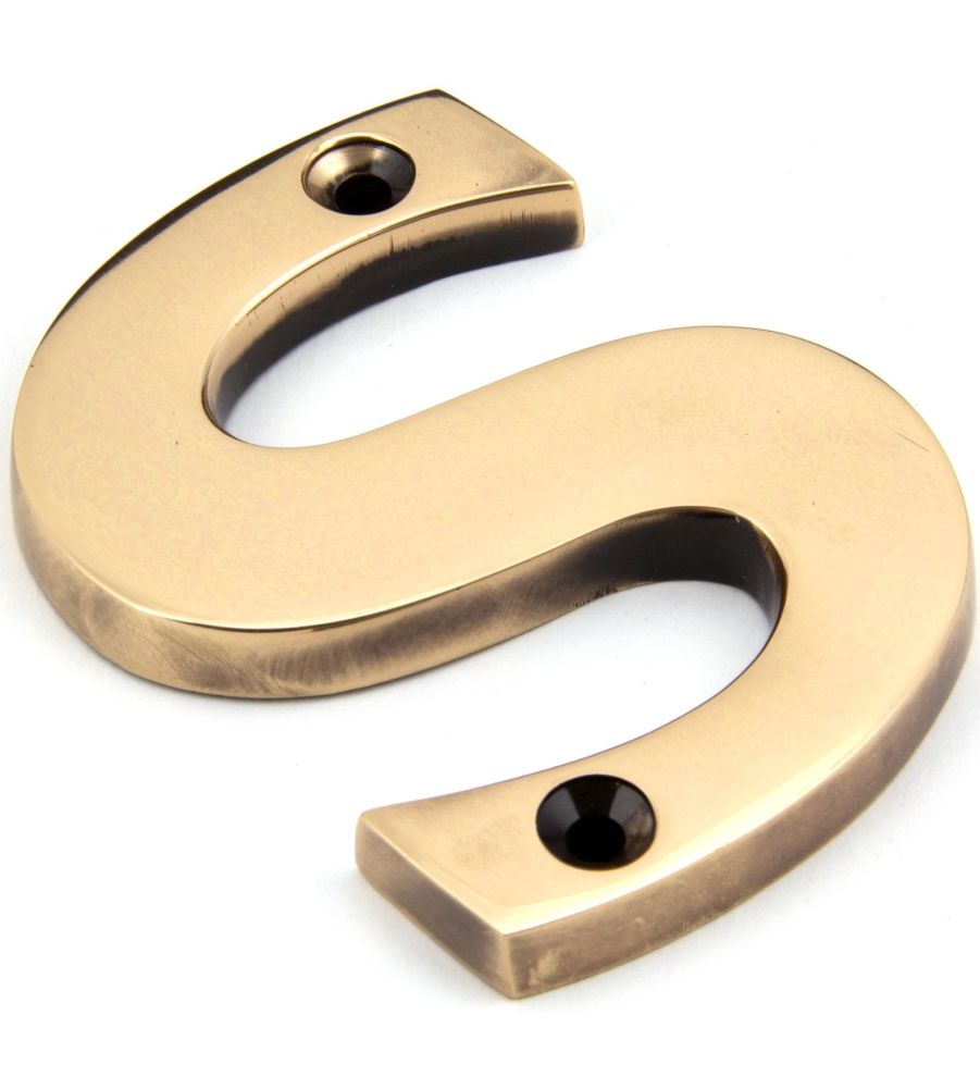 Polished Bronze Letter S