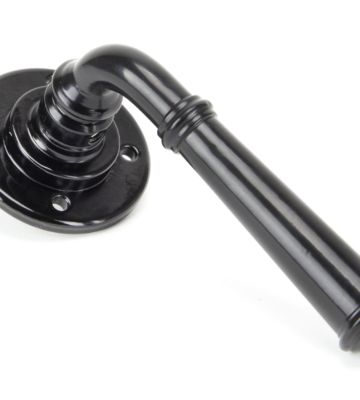 From The Anvil Black Regency Lever on Rose Set