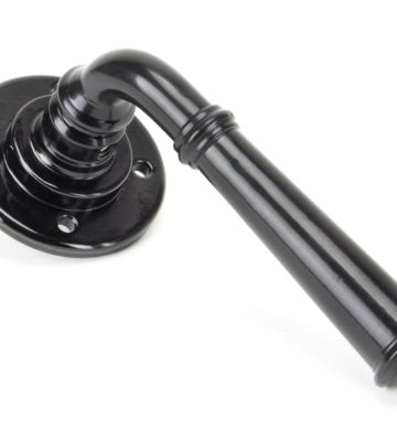 From The Anvil Black Regency Lever On Rose Set