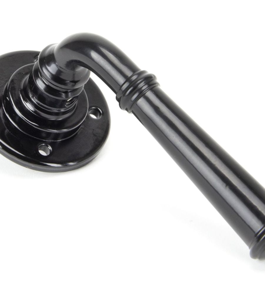 Black Regency Lever on Rose Set