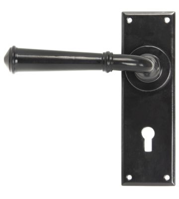 From The Anvil Black Regency Lever Lock Set