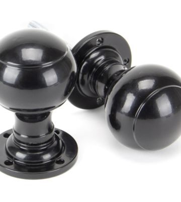 From The Anvil Black Regency Mortice/Rim Knob Set