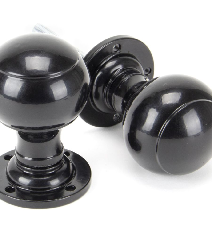 Black Regency Mortice/Rim Knob Set