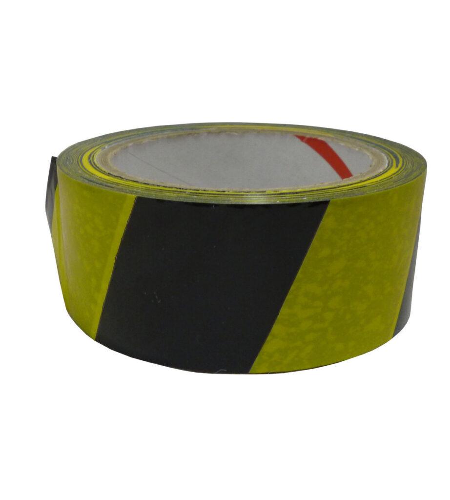 Yellow & Black Hazard Tape 33mtr Sealco Scotland
