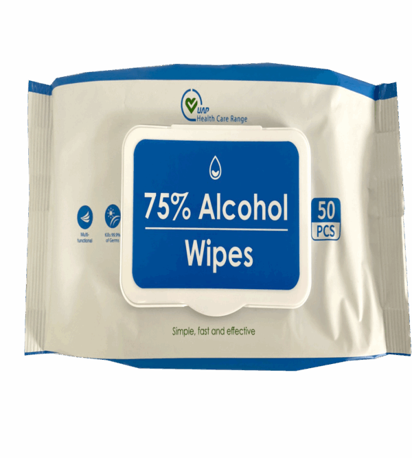 Alcohol Hand Wipes Pack of 50 Sealco Scotland