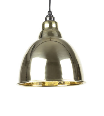 From The Anvil Hammered Brass Interior Brindley Pendant