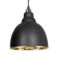 From The Anvil Black & Hammered Brass Brindley Pendant
