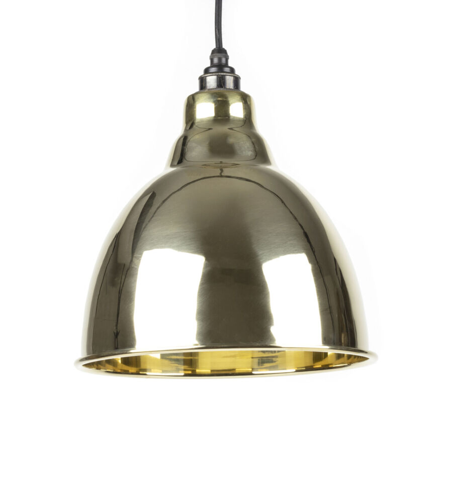 From The Anvil Smooth Brass Interior Brindley Pendant