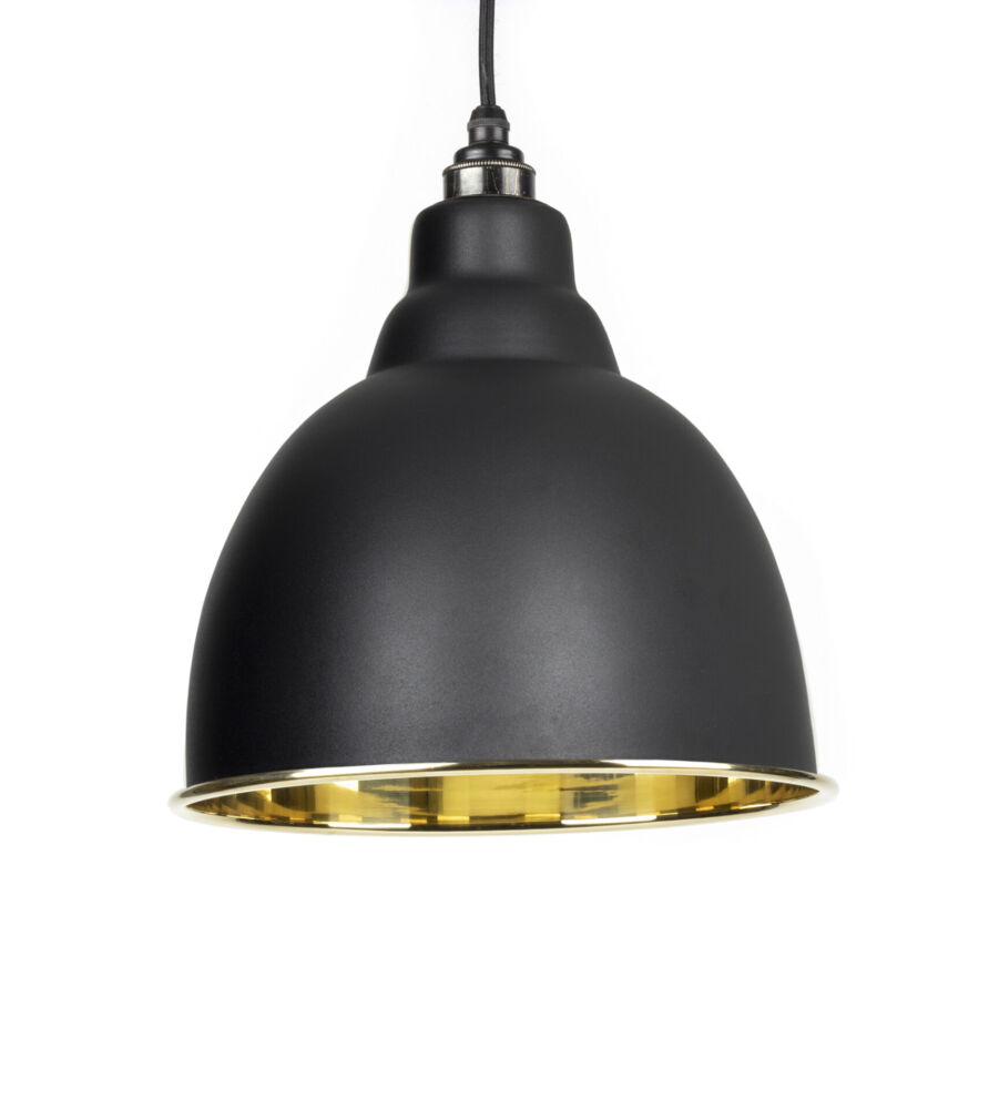 From The Anvil Black & Smooth Brass Brindley Pendant