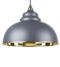 From The Anvil Dark Grey & Smooth Brass Harborne Pendant