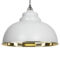 From The Anvil Light Grey & Smooth Brass Harborne Pendant