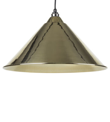 From The Anvil Hammered Brass Interior Hockley Pendant