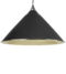 From The Anvil Black & Hammered Brass Hockley Pendant