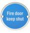 Carlisle Brass SEX1016BSS 76 X 1.5mm Fire Door Sign - Keep Shut - Face Fix